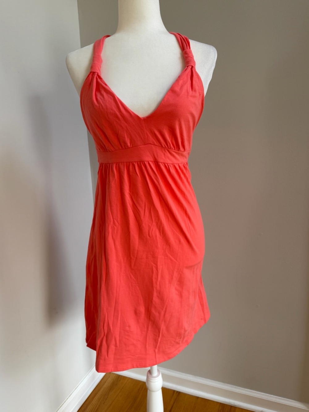 Victoria's Secret Coral Halter Empire-Waist Sundress